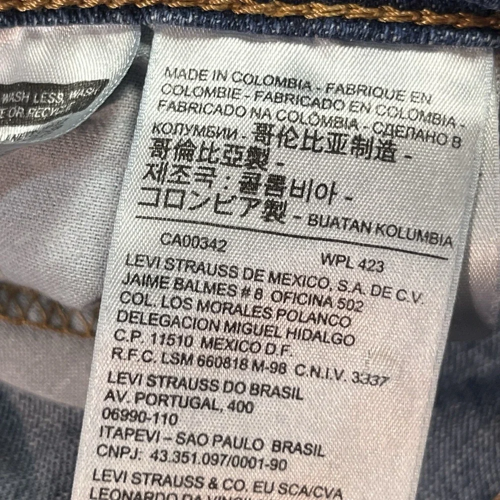 Levis 505 Jeans Mens 32x32 Blue Straight Leg Medium Wash Denim Pants EUC - Picture 7 of 9
